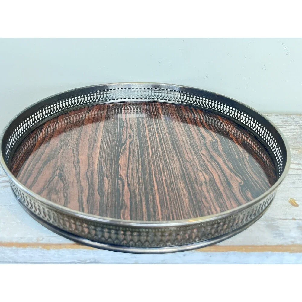 Vintage Sheffield Silver Co Formica Tray 10